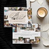 レビューミニマルメリーフォトコラージュの年のモーメント シーズンカード