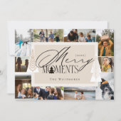 レビューミニマルメリーフォトコラージュの年のモーメント シーズンカード (正面)