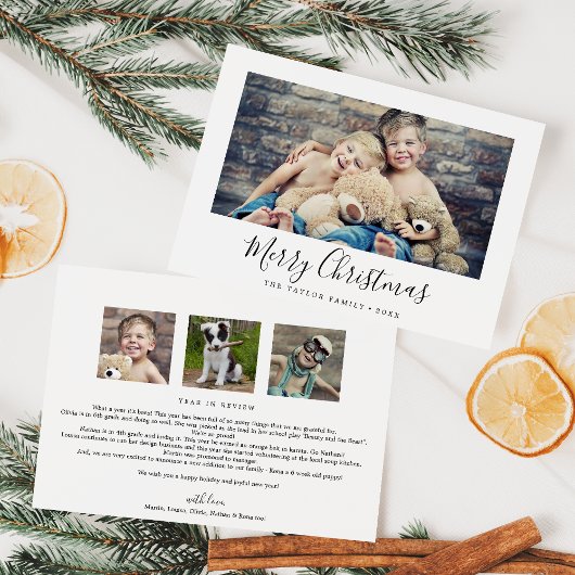 レビューミニマル風景の中で楽しいクリスマスの年 シーズンカード