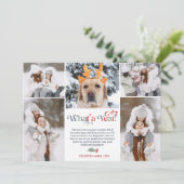 レビューモダンの新年5フォトコラージグリッド シーズンカード (スタンド正面)