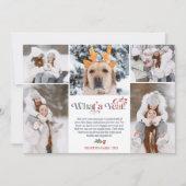 レビューモダンの新年5フォトコラージグリッド シーズンカード (正面)