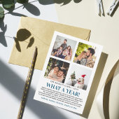 レビューモダンの1年4フォトコラージュ シーズンカード