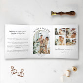 レビューモダンカードでのクリスマスのメリーイヤー 三つ折り招待状