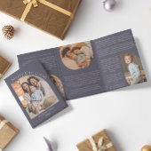 レビューモダンファミリの更新で紫色のArch Year 三つ折りクリスマスカード