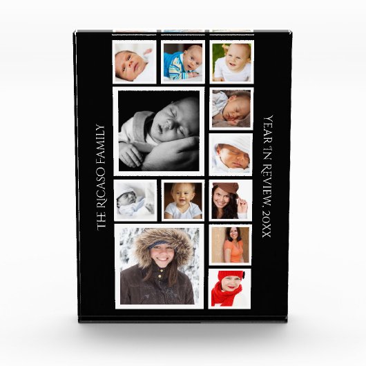 レビューユニーク年カスタムパーソナライズされたの12画像 フォトブロック (正面)