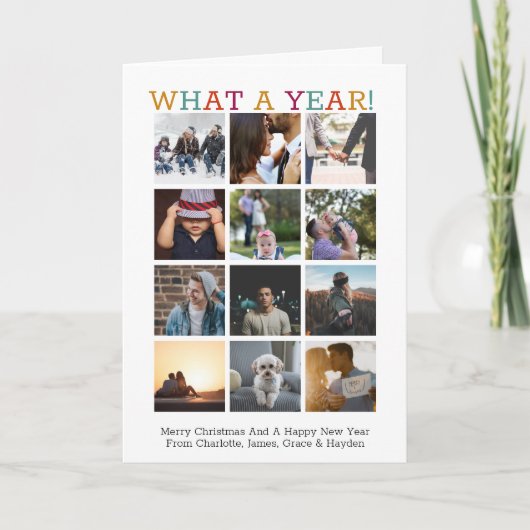 レビュー中のクリスマスの年の写真 シーズンカード (正面)