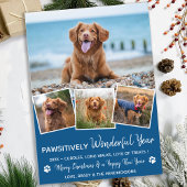 レビュー中のペットモダンの犬の写真コラージュ シーズンカード