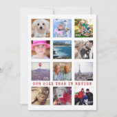 レビュー中の休日の年 | カスタム12フォトコラージュ シーズンカード (正面)
