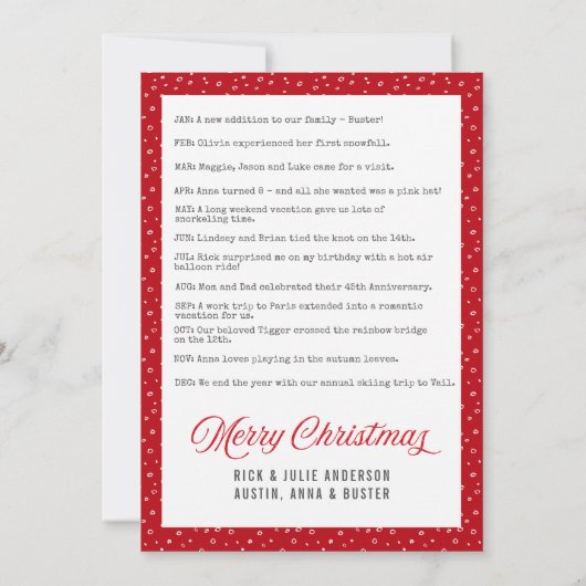 レビュー中の休日の年 | カスタム12フォトコラージュ シーズンカード (裏面)