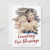 レビュー中の恵み数のブラシ付き赤 シーズンカード (正面)