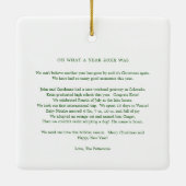 レビュー中の緑の年の写真モダン セラミックオーナメント (裏面)