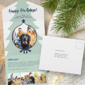 レビュー中のWhat A Yearの4つの緑色の3つ折り オールインワン招待状