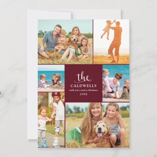 レビュー伝統的中のフォトコラージュ |赤 シーズンカード (正面)