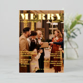 レビュー写真の年のミニマルな写真 箔シーズンカード (立ち正面)