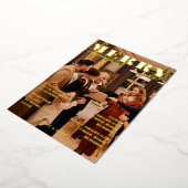 レビュー写真の年のミニマルな写真 箔シーズンカード (回転した状態)