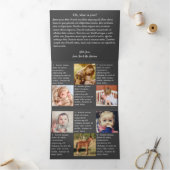 レビュー年の文字と写真 三つ折りクリスマスカード (内部)