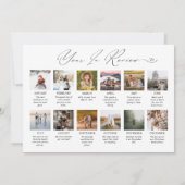 レビュー年スクリプトタイポグラフィ写真クリスマス シーズンカード (裏面)