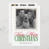 レビュー年スタンプのクリスマスカード シーズンカード (正面/裏面)