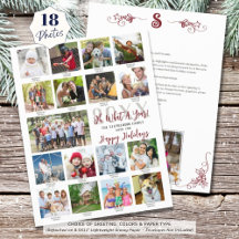 レビュー年フォトコラージクリスマスレター