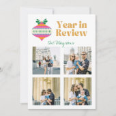 レビュー年フォトコラージュトレンディーオーナメント シーズンカード (正面)