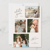 レビュー年ホリデーファミリーコラージュのフォトカード シーズンカード (正面)