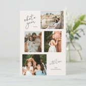 レビュー年ホリデーファミリーコラージュのフォトカード シーズンカード (スタンド正面)