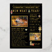 レビュー年レター |家族のクリスマスプレイヤー 箔シーズンカード (正面)