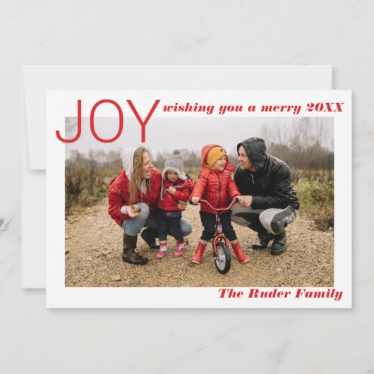 レビュー年写真コラージュ シーズンカード (正面)