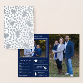 レビュー年度 |クリスマスインフォグラフィック休日 箔カード