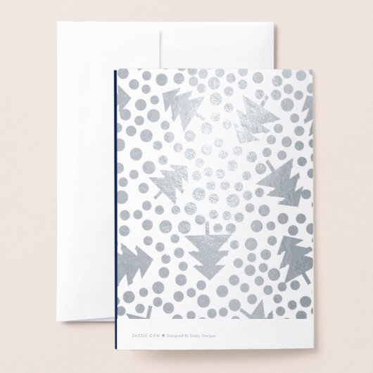 レビュー年度 |クリスマスインフォグラフィック休日 箔カード (裏面封筒付き)