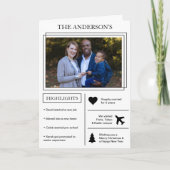 レビュー年度 | ホワイトクリスマスインフォグラフィック シーズンカード (正面)