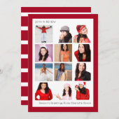 レビュー年12の写真のクリスマスパーソナライズされた シーズンカード (正面/裏面)