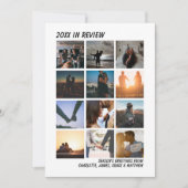 レビュー年12の写真のクリスマスパーソナライズされた シーズンカード (正面)