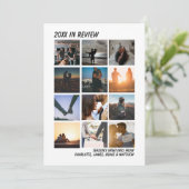 レビュー年12の写真のクリスマスパーソナライズされた シーズンカード (スタンド正面)