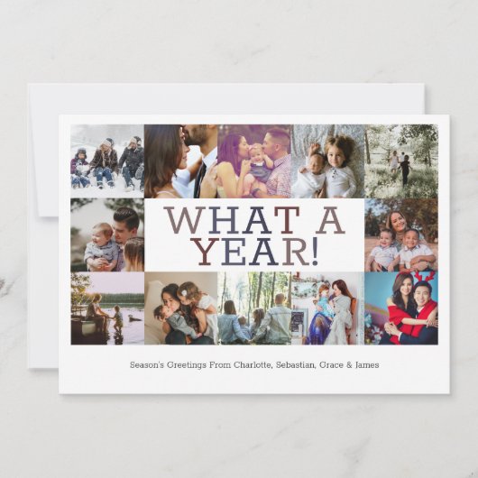 レビュー年12の写真のクリスマスパーソナライズされた シーズンカード (正面)