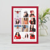 レビュー年12の写真のクリスマスパーソナライズされた シーズンカード (スタンド正面)