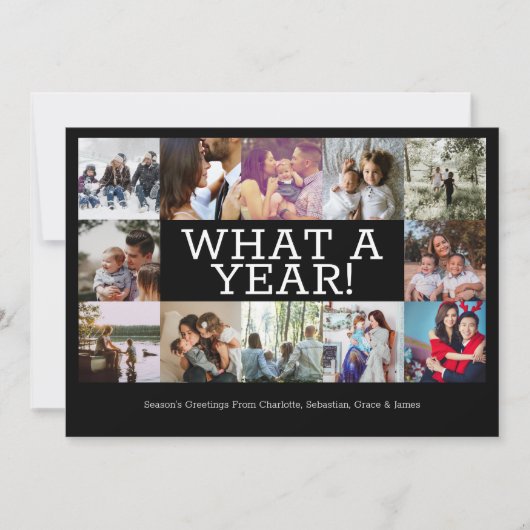 レビュー年12の写真のクリスマスパーソナライズされた シーズンカード (正面)