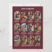 レビュー年12フォトファミリー シーズンカード (裏面)