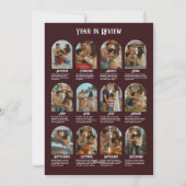 レビュー年12フォトファミリー シーズンカード (裏面)