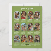 レビュー年12フォトファミリー シーズンカード (裏面)