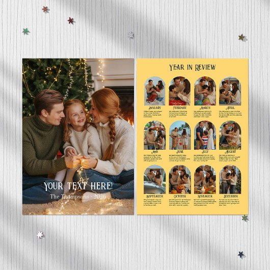 レビュー年12フォトファミリー シーズンカード