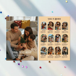 レビュー年12フォトファミリー シーズンカード