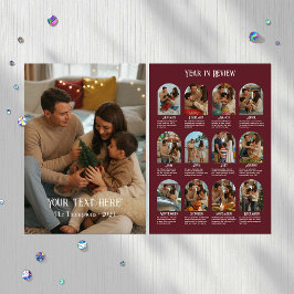 レビュー年12フォトファミリー シーズンカード