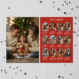 レビュー年12フォトファミリー シーズンカード