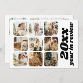 レビュー年12写真と文字 パーソナライズされた シーズンカード (正面/裏面)