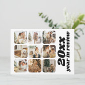 レビュー年12写真と文字 パーソナライズされた シーズンカード (スタンド正面)