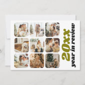 レビュー年12写真と文字 パーソナライズされた シーズンカード (正面)