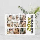 レビュー年12写真と文字 パーソナライズされた シーズンカード (スタンド正面)