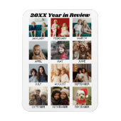 レビュー年 – 12フォトコラージュ – カレンダー マグネット (縦)