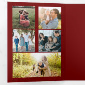 レビュー数々の中の写真の年を合わせる 三つ折りクリスマスカード (内部最初)